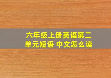 六年级上册英语第二单元短语 中文怎么读